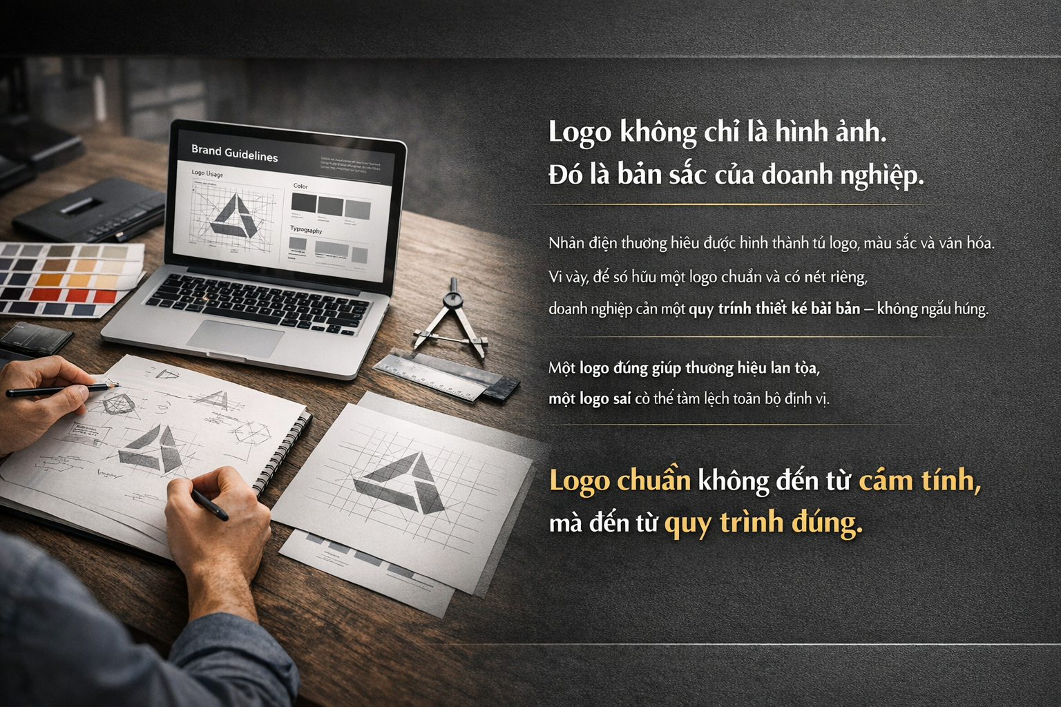 Một logo đúng giúp khách hàng nhận ra giá trị ngay từ ánh nhìn đầu tiên, và cảm nhận được sự nhất quán trong từng trải nghiệm doanh nghiệp mang lại.