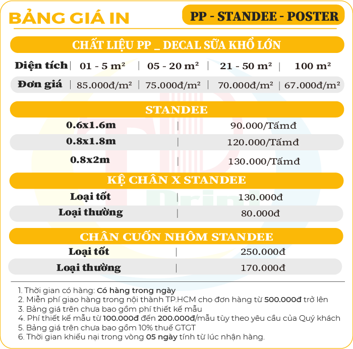 In decal nhựa sữa