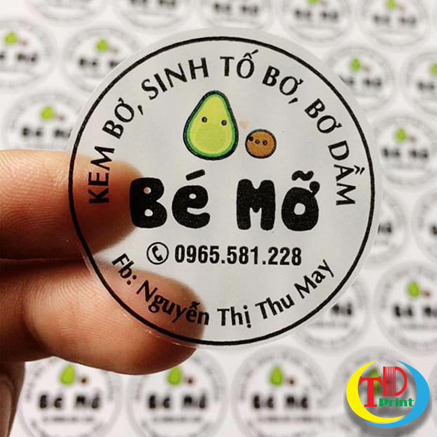In decal nhựa trong