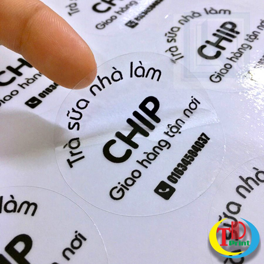 In decal nhựa trong
