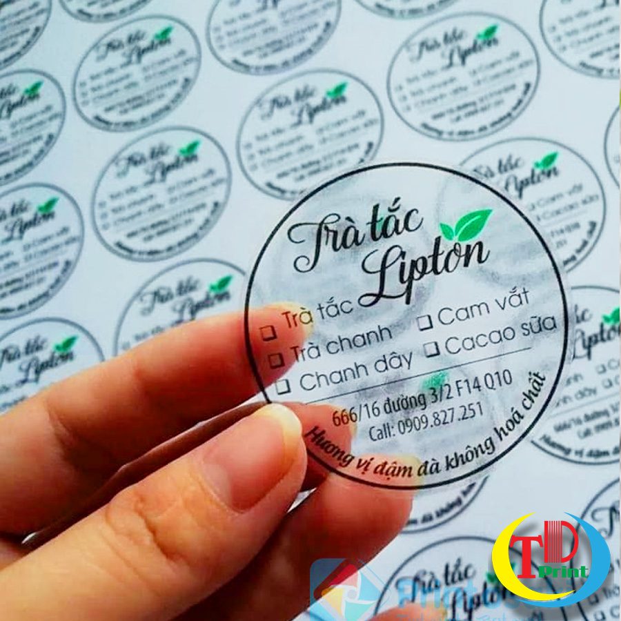 In decal nhựa trong
