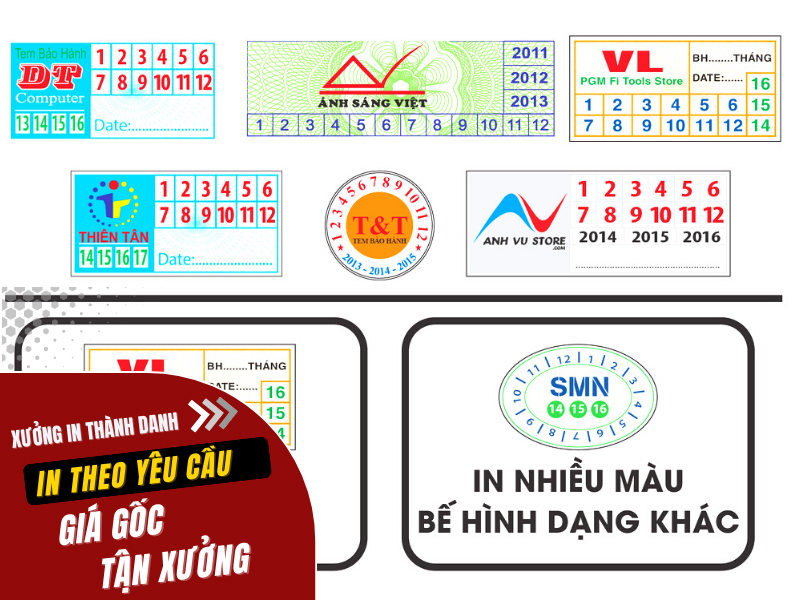 In tem bảo hành