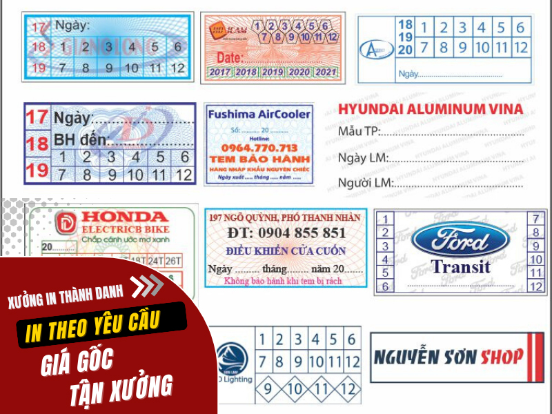 In tem bảo hành