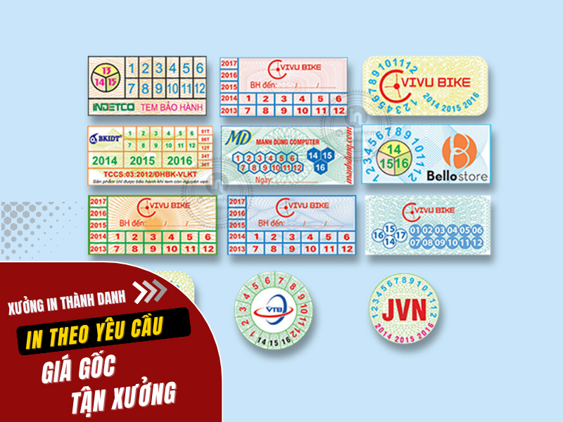 In tem bảo hành